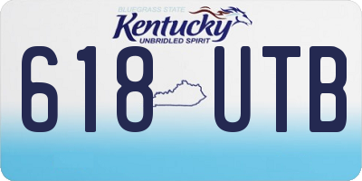 KY license plate 618UTB