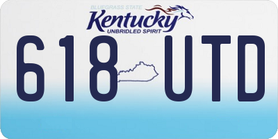 KY license plate 618UTD
