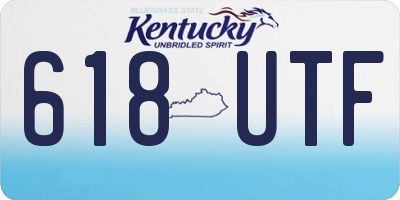 KY license plate 618UTF