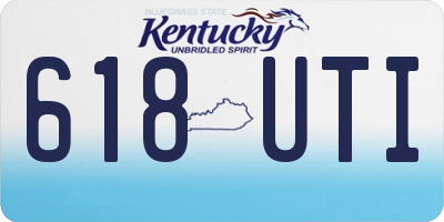 KY license plate 618UTI
