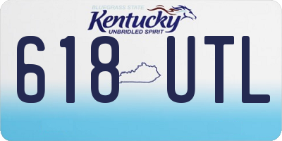 KY license plate 618UTL