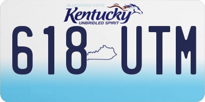 KY license plate 618UTM