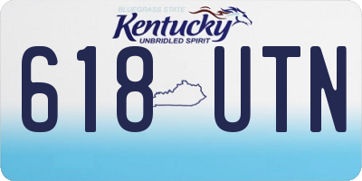 KY license plate 618UTN