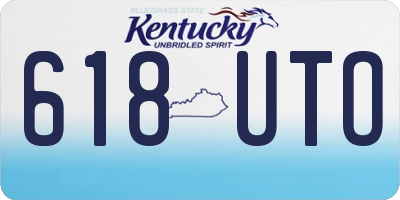 KY license plate 618UTO