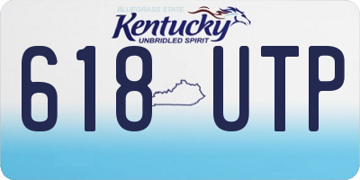KY license plate 618UTP