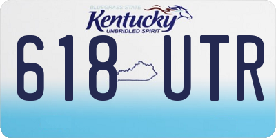 KY license plate 618UTR