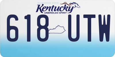 KY license plate 618UTW