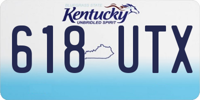 KY license plate 618UTX