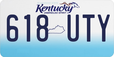 KY license plate 618UTY