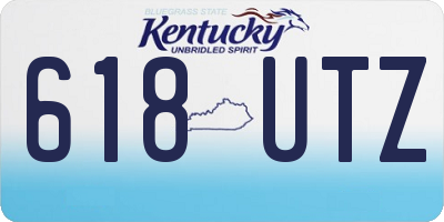 KY license plate 618UTZ