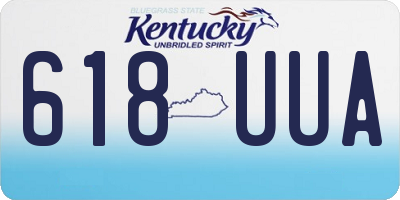 KY license plate 618UUA