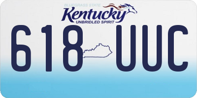 KY license plate 618UUC