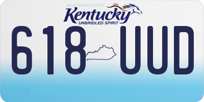 KY license plate 618UUD