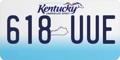 KY license plate 618UUE