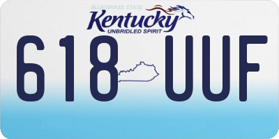 KY license plate 618UUF
