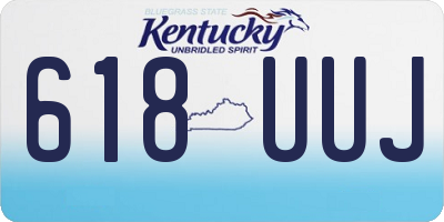 KY license plate 618UUJ