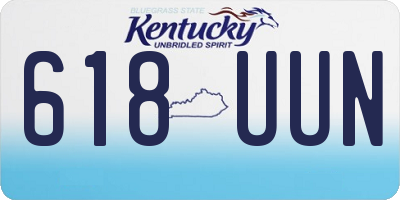 KY license plate 618UUN