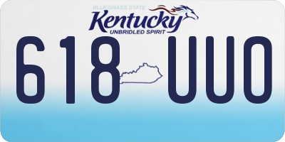 KY license plate 618UUO