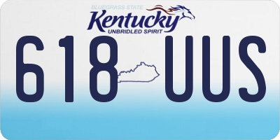 KY license plate 618UUS
