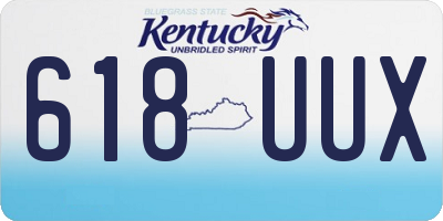 KY license plate 618UUX