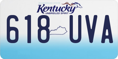 KY license plate 618UVA