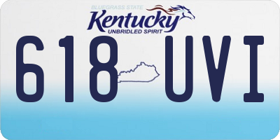 KY license plate 618UVI