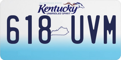KY license plate 618UVM