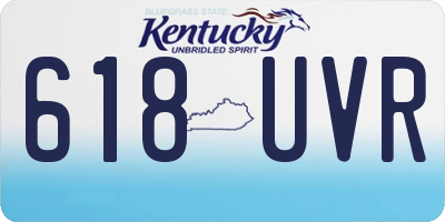 KY license plate 618UVR