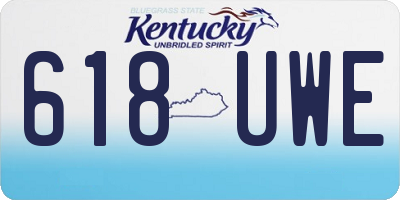 KY license plate 618UWE