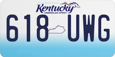 KY license plate 618UWG