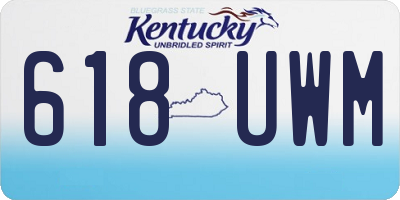 KY license plate 618UWM