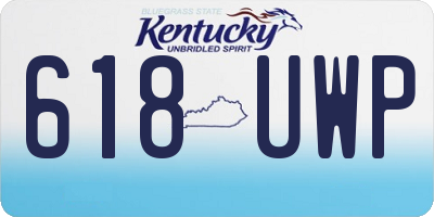 KY license plate 618UWP