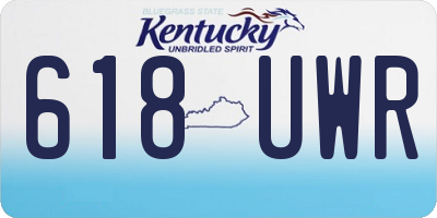 KY license plate 618UWR