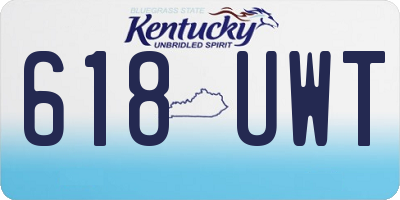 KY license plate 618UWT