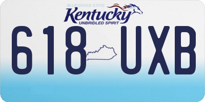 KY license plate 618UXB