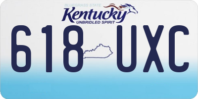 KY license plate 618UXC