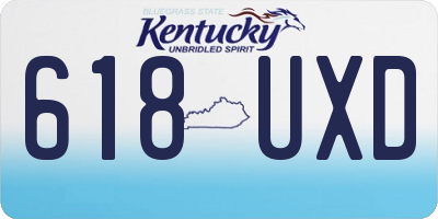 KY license plate 618UXD
