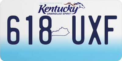 KY license plate 618UXF