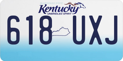 KY license plate 618UXJ