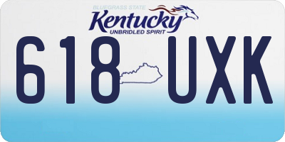 KY license plate 618UXK