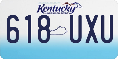 KY license plate 618UXU