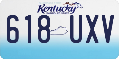 KY license plate 618UXV