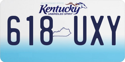 KY license plate 618UXY