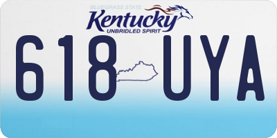 KY license plate 618UYA