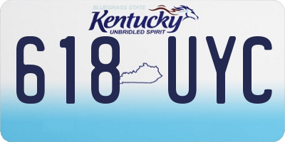 KY license plate 618UYC