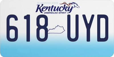 KY license plate 618UYD