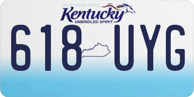 KY license plate 618UYG