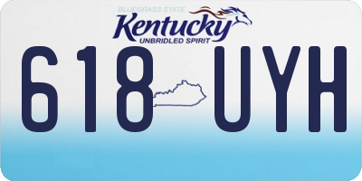 KY license plate 618UYH