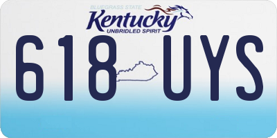 KY license plate 618UYS