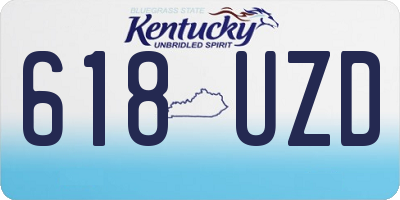 KY license plate 618UZD